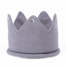 Load image into Gallery viewer, Modern Luxury New Trend Baby Hat Girls and Boys Crown Knitted Cap Toddler Empty Top Hats Newborn Design Woolen Yarn Bonnet For Kids