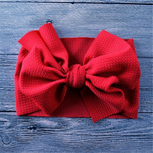 Load image into Gallery viewer, Newborn Large Bow Headwrap for Baby Girl Fabric Messy Bow Headband Turban Bowknot Tie