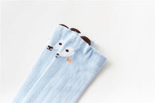Load image into Gallery viewer, White Baby Sock Non Slip Cotton Long Socks Newborn Knee High Socks For Baby Girls Super Elastic Cute Design