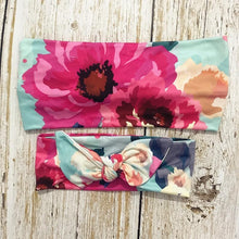Load image into Gallery viewer, Luxury Elegant Mother & Baby Headbands for Girl Rabbit Ear Hairband Print Floral Bows Hair Bands Parent-Child Hair Accessories