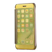 Load image into Gallery viewer, Luxury iphone Flip Case iphone 11 12 13 14 Cover Clear View Windows Mirror Magnetized Simple Closure Unique Flip Phone Stylish Case For iPhone
