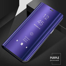 Load image into Gallery viewer, Smart Flip Phone Case For iPhone X XR XS 5 5S SE 7 8 6 6S Plus 11 12 13 Mini Pro Max 2020 Mirror Window Standing Holder Cover Mirror Screen Smart Plating Case 360 Full Body Ultra Thin Intelligent Protective Case