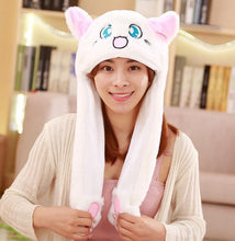 Load image into Gallery viewer, Modern Elegant Winter Interesting Girls Animals Ear Moving Jumping Hats Children and Adults Women Warm Rabbit Winter Caps In Modern Design