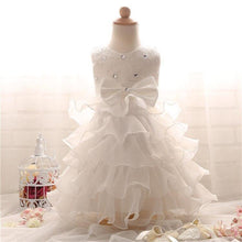 Load image into Gallery viewer, Handmade Luxury Princess Baby Girl 1 Year Birthday Dress Tutu First Christmas Party Cute Bow Dress Infant Modern Luxury Dress With Big Bow