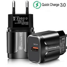 Load image into Gallery viewer, Portable 5V 3A Universal Charger USB Phone Chargers Quick Charge 3.0 Fast Charging