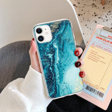 Load image into Gallery viewer, Fashion Marble Pattern Phone Case For iPhone 13 12 11 Pro Max 7 8 6 6S Plus X XR XS Max 12Mini 5 5S SE Cute Soft TPU Cover Full Body Protection with Raised Bezel