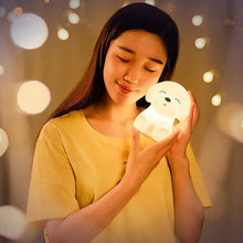 Load image into Gallery viewer, Dog LED Night Light Touch Sensor Remote Control Colors USB Rechargeable Silicone Puppy Lamp For Children Kids Baby Perfect Gift