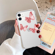 Load image into Gallery viewer, Fashion Butterfly Transparent Phone Case For iPhone 11 12 13 Pro Max 12 Mini Beautiful Butterfly Soft Butterfly Silicone Protective Case Clear Back Cover