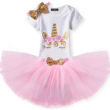 Load image into Gallery viewer, Modern New Tutu Dress Toddler Girls 1st Birthday Party Outfits Princess Costumes for 12 months Girls