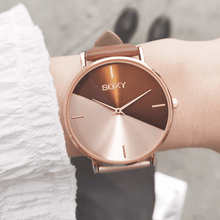Load image into Gallery viewer, Women's Watch Leather Rose Gold Dress Female Clock Luxury Brand Design Women Watches Simple Fashion Ladies Watch For Women and Girls