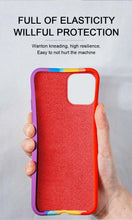 Load image into Gallery viewer, Luxury Rainbow Silicone Case For iPhone 11 X Xr Xs Max Case 12 11 Pro Max 6 6s 7 8 Plus Modern Colorful Shockproof Back Cover Rainbow Color Soft Silicon Back Cover Case
