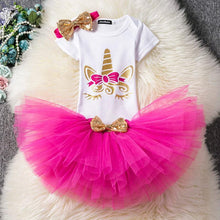 Load image into Gallery viewer, Modern Unicorn Baby Kids 1st year Girls Dress For Birthday Party Outfits Infant Princess Girls Clothes 12 Months Kids