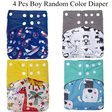 Load image into Gallery viewer, Reusable Waterproof Diaper Baby Bamboo Charcoal Diaper One Size Pocket Baby Nappies For Kids Set