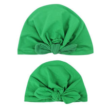 Load image into Gallery viewer, Modern Mom&Baby Turban Mother Baby Hat Headbands Mom Daughter Bow Knot Caps Print Solid Parent-Child Hair Accessories