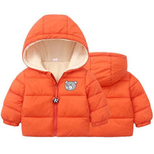 Load image into Gallery viewer, Infant Baby Hooded Warm Jackets For Baby Girls and Baby Boys For WInter In Modern New Luxury Shiny Design