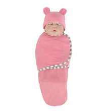 Load image into Gallery viewer, Muslin Swaddle Newborn Organic Cotton Blanket Extract Envelope Baby Sleeping Things Bedding for Boys Girls with a Hat Blanket Bag