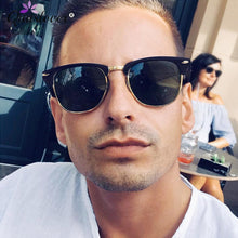 Load image into Gallery viewer, Polarized Semi-Rimless Unisex Man and Woman Classic Vintage Retro Sunglasses With U400 Protection Oculos De Sol Gafas