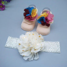 Load image into Gallery viewer, Baby Newborn Solid Color Lace Baby Bowknot Socks & Princess Cute Baby Socks Hair Band Set FOr Girls Baby In Modern Design