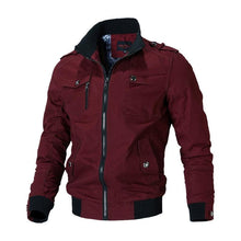 Load image into Gallery viewer, Windproof Bomber Jacket Men Fashion Casual Windbreaker Jacket Lightweight Running Windbreaker Outdoor Golf Fashion Elegant Red Jacket Men Spring Autumn New Slim Fit Jacket Men's Clothing