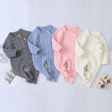 Load image into Gallery viewer, Handmade Knitted Baby Clothes Long Sleeve Newborn Baby Romper Winter Spring Baby Girl Romper Jumpsuit For Boys and Girls