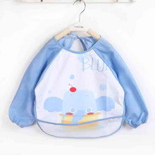 Load image into Gallery viewer, Cute Cartoon Print Baby Waterproof Long Sleeve Apron Children Feeding Smock Bib Baby Accessories