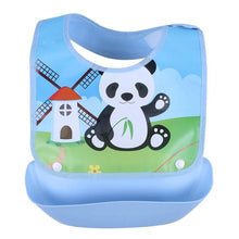 Load image into Gallery viewer, Baby Bibs Waterproof Silicone Feeding Saliva Towel Newborn Cartoon Aprons Baby Bibs Detachable For Kids