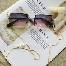 Load image into Gallery viewer, Fashion Rimless Women Trendy Small Rectangle Sunglasses With High Quality metal frame And UV400 Protection