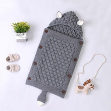 Load image into Gallery viewer, Stevvex Knitted Newborn Baby Blanket Baby Sleeping Bags Stroller Bedding Warm Swaddle Wrap
