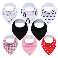 Load image into Gallery viewer, 8PCS/SET Pack Baby Bandana Organic Absorbent Soft Cotton Drool Bibsfor Teething And Feeding Bib For Baby and Kids Feeding