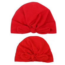 Load image into Gallery viewer, Modern Mom&Baby Turban Mother Baby Hat Headbands Mom Daughter Bow Knot Caps Print Solid Parent-Child Hair Accessories