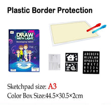 Load image into Gallery viewer, Draw With Light-Fun And Developing Drawing&write Flip Board Kids Educational Toy Magic Drawing Lighting In Dark Gift For Child