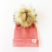 Load image into Gallery viewer, Winter Baby Boy Girl Artificial Pompom Knitted Hat Toddler Kids Caps With Pompon for Newborn
