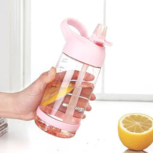 Load image into Gallery viewer, Portable Water Bottle With Straw Healthy Plastic Travel Drinkware Sports Shaker Drink Bottles For Kids