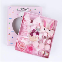 Load image into Gallery viewer, Luxury ModernBaby Girl Headband Set 18Pcs for Children's Turban Darling Bows Kids Headwear Elastic Hair Bands Clips Hairpins Sets