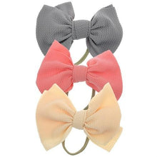Load image into Gallery viewer, Modern Luxury Elegant Baby Girls Headband Turban Photography Props Baby Hair Accessories Bow 3 Pcs Set For Girls Baby