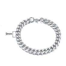 Load image into Gallery viewer, Men's Bracelet Curb Cuban Link Chain Stainless Steel Mens Womens Bracelets Bangle Gold Tone No Fade