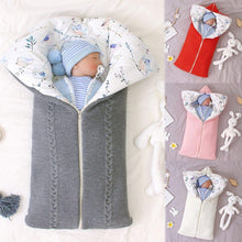 Load image into Gallery viewer, Newborn Infant Baby Knit Sleep Bag Stroller Envelope Blanket Winter Warm Swaddle Wrap Sleeping Bag For Babies