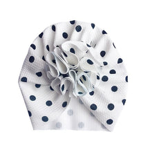 Load image into Gallery viewer, Handamde Elegant Baby Hats for Girls Big Bow Turban Hat Newborn Baby Beanie Cap Solid Color Style