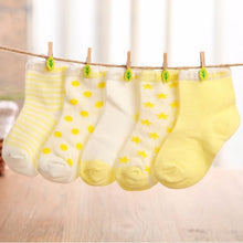 Load image into Gallery viewer, 5 Pairs Colorful Mesh Cotton Thin Newborn Baby Socks For Girls And Boys Toddler Soft Socks