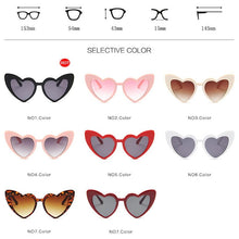 Load image into Gallery viewer, Elegant Retro Love Heart Sunglasses Women Big Frame Personality Sunglasses Fashion Cute Retro Cat Eye Vintage Sunglasses For Women and Girl