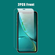 Load image into Gallery viewer, 3 In 1 2PCS Front+Back+Lens Full Cover Tempered Glass Film For iPhone 12 11 Pro Max Mini Screen Protector For iPhone 13 Pro Max Glass Temper Glass Film Temper Glass Film Premium HD Clarity Anti-Fingerprint/Scratch for iPhone
