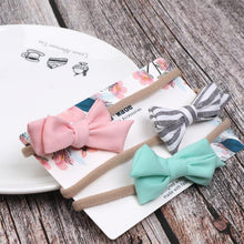 Load image into Gallery viewer, Cute Bow Baby Headband for Girl Nylon Head Bands Turban Newborn Headbands Hairbands for Kids Baby Hair Accessories For Baby