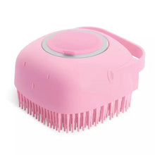 Load image into Gallery viewer, Pet Dog Cat Silicone Back Shower Brush Soft Hair Massage Bathtub Scrub Artifact Bath Brush 2-in-1 Pet Massage Comb Soft Silicone Pet Shower Hair Grooming Comb Dog Cleaning Tool Pet Supplies Pet Brush Bath Massage Brush Shampoo Dispenser for Pet