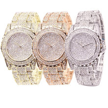 Load image into Gallery viewer, Fashion Watch Women Luxury Round Quartz Watch Wrist Watches for Women Shiny Gold Sliver Watches Wrist Watch For Ladies Gift
