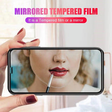 Load image into Gallery viewer, Glue Anti Scratch Mirror Screen Protector Tempered Glass For iphone 13 12 11 Pro XS Max X XR 7 8 Plus Makeup Mirror Tempered Glass for Iphone 11 12Pro 13pro Max Mirror Screen Protectors