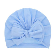 Load image into Gallery viewer, Modern Luxury Baby Girl Lovely Soft Winter Big Bow Turban Bonnet Cotton Caps For Girls Baby