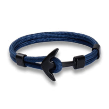 Load image into Gallery viewer, Stainless Steel Anchor Bracelets Luxury For Men Nautical Survival Rope Chain Paracord Bracelet Male Wrap Metal Sport Hooks