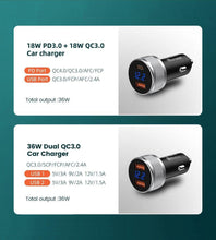 Load image into Gallery viewer, Mini Car Quick Charge 3.0 USB Charger Phone Charger Portable Auto Charge Fast Charging