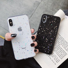 Load image into Gallery viewer, Women Glitter Phone Case For Iphone 8 7 Plus 6 6s Star Clear Soft Cover For Iphone 12 11 Pro X Xr Xs Max Starry Night Non Moving Sparkling Shining Glitter Soft Silicone Case