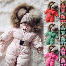 Load image into Gallery viewer, Winter Clothes For Infant Baby Hooded Warm Thick Snowsuit Jumpsuit Romper for Boys and Girls Style